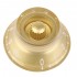 Musiclily Metric Size Hat Style Plastic Speed Control Knobs for Gibson Les Paul Style, Gold