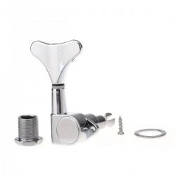 Musiclily Individual Bass Sealed Tuner Tuning Key Machine Head Hand, Chrome