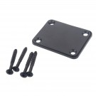 Musiclily Metal Guitar Neck Plate for Guitar or Bass, Black