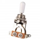 Musiclily Metric 3 Way Short Straight Toggle Switch, White Tip