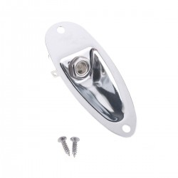 Musiclily Jack plate ferrule for Strat Style guitar, Chrome