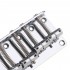 Musiclily 4 String Vintage Style Bass Bridge for Jazz Bass Top Load Upgrade, Chrome