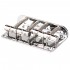Musiclily 4 String Vintage Style Bass Bridge for Jazz Bass Top Load Upgrade, Chrome