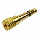 Musiclily 1/8 inch Female to 1/4 inch Male Audio Stereo Converter Jack Plug, Gold