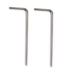 Musiclily Basic Metric 1.5mm Steel Guitar Allen Key Hex Wrench for Import Strat Style Electric Guitar Saddle Height Screws, Nickel (Set of 2)