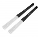 Musiclily Rock Jazz Drum Brushes Drumsticks With Smooth Rubber Handle,Ivory