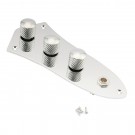 Musiclily Wired Control Plate Set for Fender Jazz Bass, Chrome