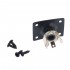 Musiclily Square Electric Guitar Output Jack Plate,Black