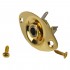 Oval Electric Guitar Jack Output Plate, Gold