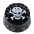 Musiclily Metric Size Plastic Speed Cotnrol Knobs for LP Style, Black body with Skull Head Logo