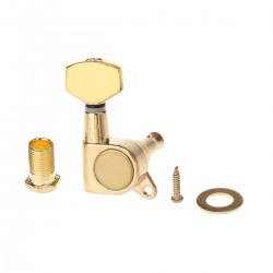 Musiclily Individual Guitar Sealed Tuner Tuning Key Machine Head Right Hand,  Gold