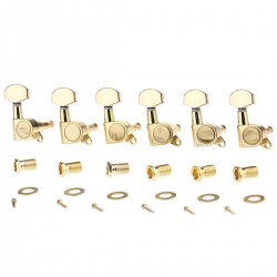 Musiclily 6-in-line Guitar Sealed Machine Head Set Right Hand, Gold
