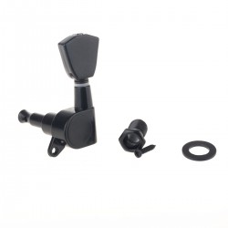 Musiclily Individual Guitar Tulip Button Sealed Tuner Tuning Key Machine Head Left Hand, Black