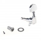 Musiclily Individual Guitar Sealed Tuner Tuning Key Machine Head Left Hand, Kidney Button Chrome