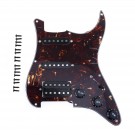 Musiclily 11 Hole Loaded Strat Pickguard HSS Prewired Pickguard with Single Coil Humbucker Pickups Set for Fender USA/Mexican Stratocaster Squier Electric Guitar, 4Ply Tortoise Shell