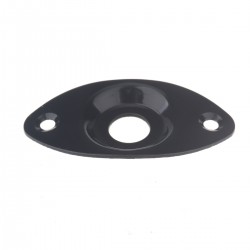 Musiclily Oval Electric Guitar Output Jack Plate,Black