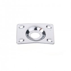 Musiclily Blank Output Jack Plate for Gibson LP SG Guitar Replacement Guitar Parts, Chrome