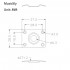 Musiclily Blank Output Jack Plate for Gibson LP SG Guitar Replacement Guitar Parts, Chrome