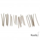 Musiclily Stainless Steel 2.9MM Acoustic Electric Guitar 24 Frets Fret Wire Set, Chrome