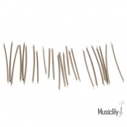 Musiclily Stainless Steel 2.9MM Acoustic Electric Guitar 24 Frets Fret Wire Set, Chrome