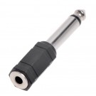Musiclily 3.5mm 1/8 Female to 6.35mm 1/4 Male Mono Audio Mic Plug Adapter Jack, Black