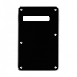 Musiclily Strat Backplate for Fender US/Mexico Made Standard Stratocaster Modern Style, 3ply Black