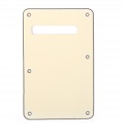 Musiclily Strat Backplate for Fender US/Mexico Made Standard Stratocaster Modern Style, 3ply Cream