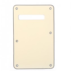 Musiclily Strat Backplate for Fender US/Mexico Made Standard Stratocaster Modern Style, 3ply Cream