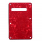 Musiclily Strat Backplate for Fender US/Mexico Made Standard Stratocaster Modern Style, 4ply Pearl Red