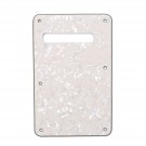Musiclily Strat Backplate for Fender US/Mexico Made Standard Stratocaster Modern Style, 4ply Pearl Aged White