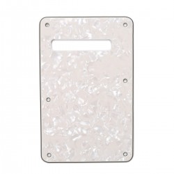 Musiclily Strat Backplate for Fender US/Mexico Made Standard Stratocaster Modern Style, 4ply Pearl Aged White