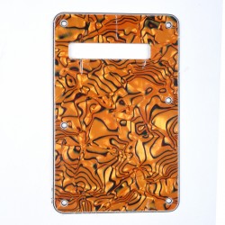 Musiclily Strat Backplate for Fender US/Mexico Made Standard Stratocaster Modern Style, 4ply Shell Tiger Spot