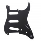 Musiclily SSS Strat Pickguard for Fender US/Mexico Made Standard Stratocaster Modern Style, 1ply Matte Black