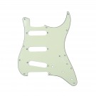 Musiclily SSS Strat Pickguard for Fender US/Mexico Made Standard Stratocaster Modern Style, 3ply Mint Green
