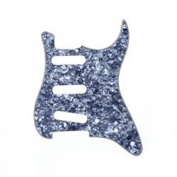 Musiclily SSS Strat Pickguard for Fender US/Mexico Made Standard Stratocaster Modern Style, 4ply Pearl Grey
