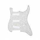 Musiclily SSS Strat Pickguard for Fender US/Mexico Made Standard Stratocaster Modern Style, 4ply Parchment Pearl