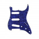 Musiclily SSS Strat Pickguard for Fender US/Mexico Made Standard Stratocaster Modern Style, 4ply Pearl Blue