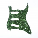 Musiclily SSS Strat Pickguard for Fender US/Mexico Made Standard Stratocaster Modern Style, 4ply Pearl Green