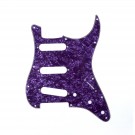 Musiclily SSS Strat Pickguard for Fender US/Mexico Made Standard Stratocaster Modern Style, 4ply Pearl Purple