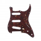 Musiclily SSS Strat Pickguard for Fender US/Mexico Made Standard Stratocaster Modern Style, 4ply Tortoise Shell