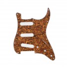 Musiclily SSS Strat Pickguard for Fender US/Mexico Made Standard Stratocaster Modern Style, 4ply Shell Tiger Spot