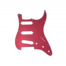 Musiclily SSS Strat Pickguard for Fender US/Mexico Made Standard Stratocaster Modern Style, Red Mirror Acrylic 1ply
