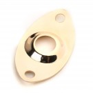 Musiclily Oval Electric Guitar Output Jack Plate,Gold