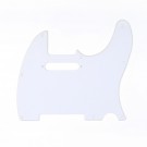 Musiclily Tele Pickguard for US/Mexico Made Fender Standard Telecaster Modern Style, 1ply White