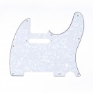 Musiclily Tele Pickguard for US/Mexico Made Fender Standard Telecaster Modern Style, 4ply Pearl White