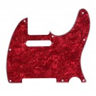 Musiclily Tele Pickguard for US/Mexico Made Fender Standard Telecaster Modern Style, 4ply Pearl Red
