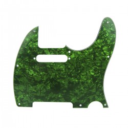 Musiclily Tele Pickguard for US/Mexico Made Fender Standard Telecaster Modern Style, 4ply Pearl Green