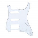 Musiclily HSS Strat Pickguard for Fender US/Mexico Made Standard Stratocaster Modern Style, 3ply White