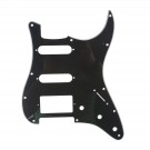 Musiclily HSS Strat Pickguard for Fender US/Mexico Made Standard Stratocaster Modern Style, 3ply Black