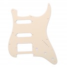 Musiclily HSS Strat Pickguard for Fender US/Mexico Made Standard Stratocaster Modern Style, 1ply Cream